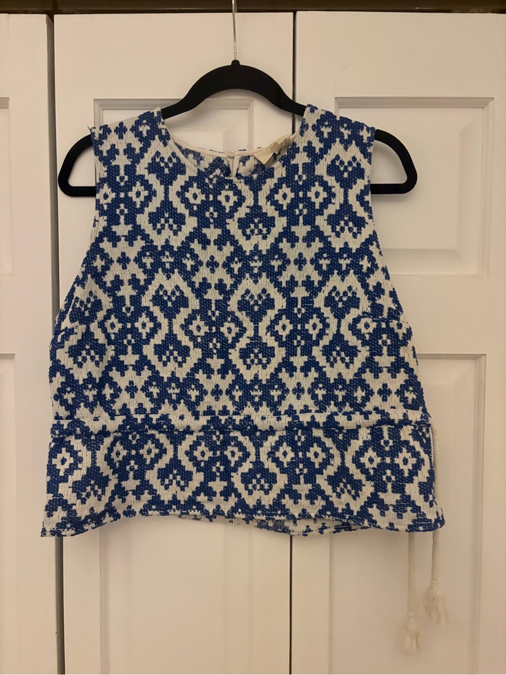 Sezane jacquard sleeveless top